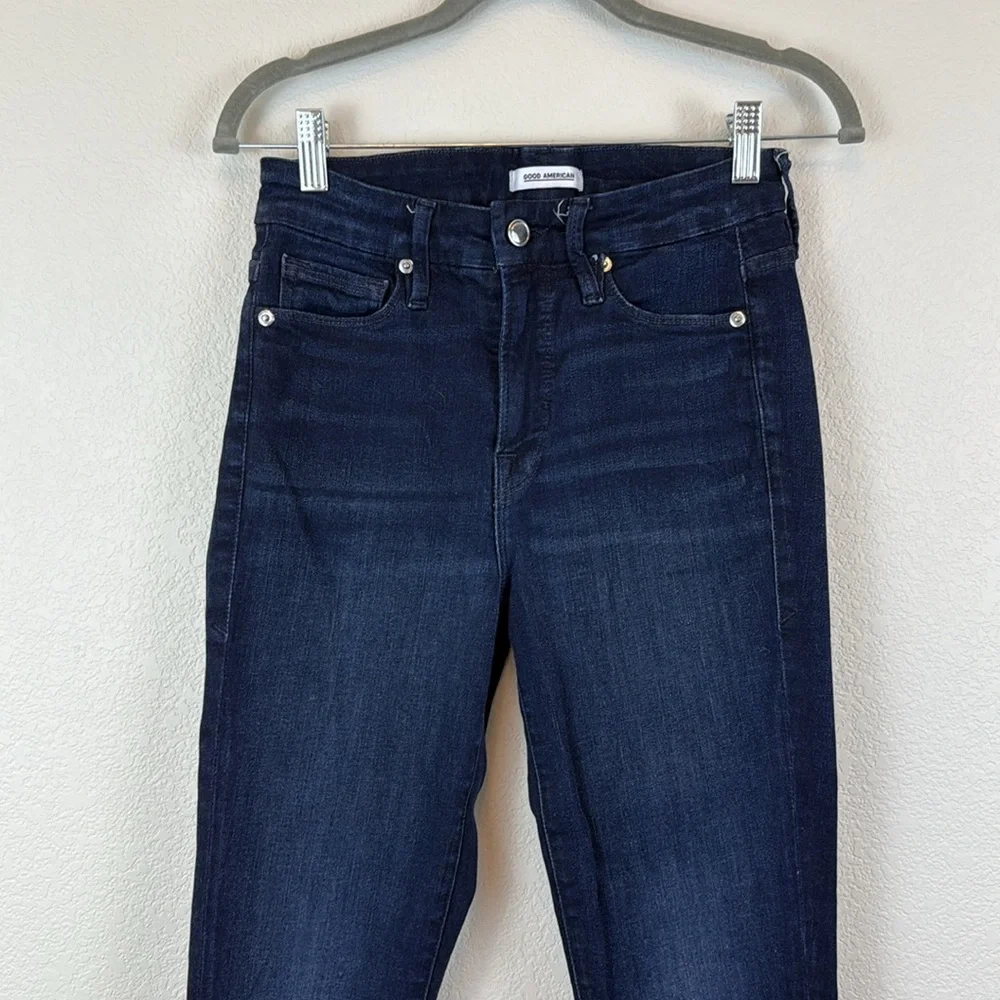 Good American Good Legs High Rise Blue Jeans Size 4 - Picture 5 of 11